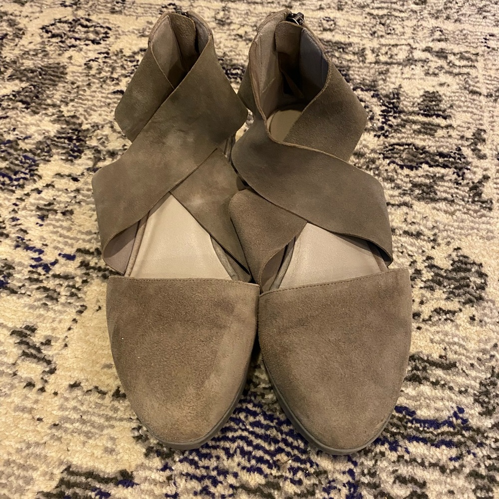 Eileen Fisher grey suede sandals